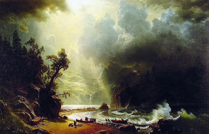 Albert Bierstadt Puget Sound, Pacific Coast china oil painting image